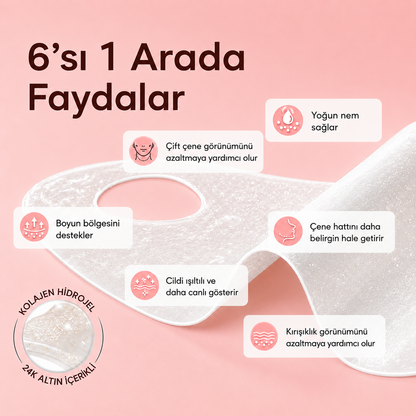 Orélia™ – Çene Hattı ve Boyun İçin Lifting Kolajen Maskesi