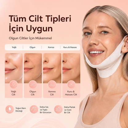 Orélia™ – Çene Hattı ve Boyun İçin Lifting Kolajen Maskesi