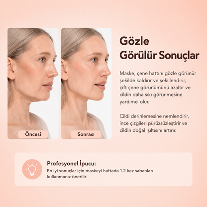 Orélia™ – Çene Hattı ve Boyun İçin Lifting Kolajen Maskesi