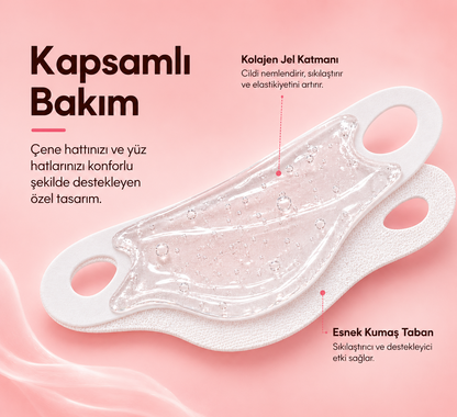 Orélia™ – Çene Hattı ve Boyun İçin Lifting Kolajen Maskesi